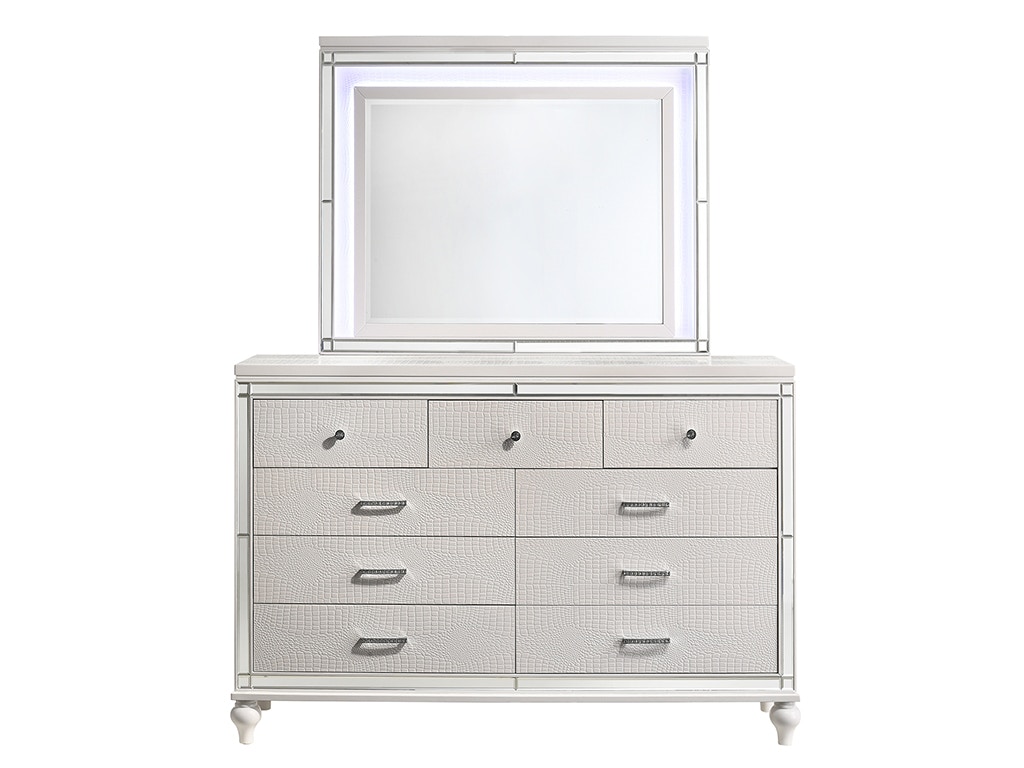 New Classic VALENTINO Lighted Mirror - WHITE BA9698W-060