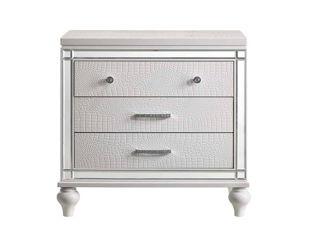 New Classic VALENTINO Nightstand - WHITE BA9698W-040