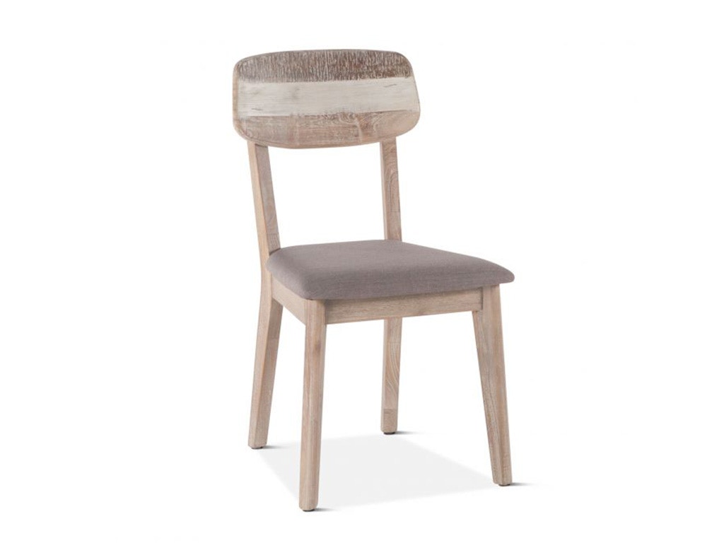 Home Trends & Design Boardwalk Dining Chair Natural with Upholstered Seat VBW-DC19