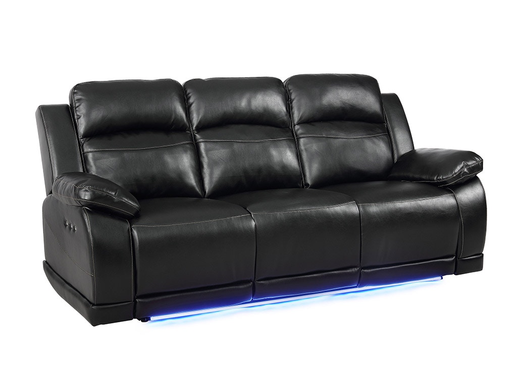 New Classic VEGA DUAL RECLINER SOFA - PREMIER BLACK UC3822-30-PBK