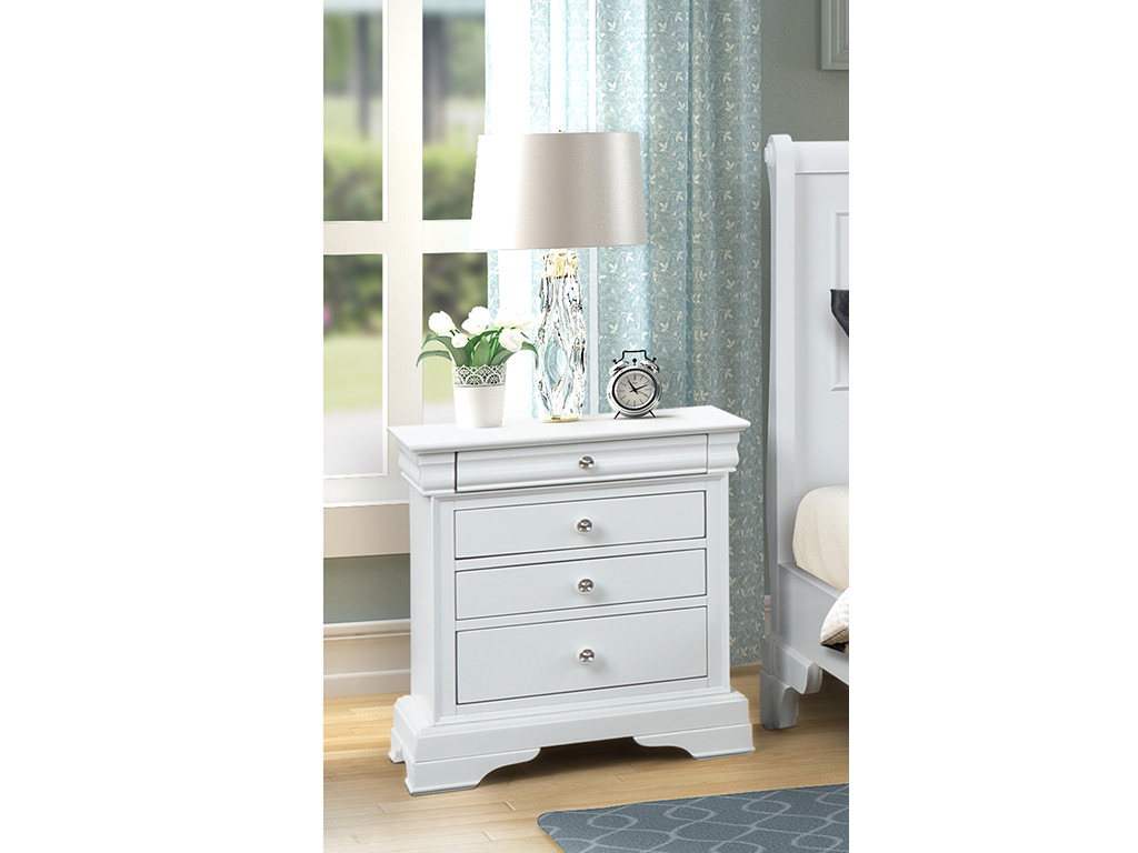 New Classic VERSAILLES NIGHTSTAND - WHITE BH1040W-040