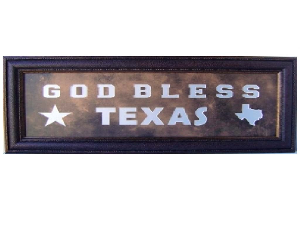 Picture King God Bless TX Mirror W896-1030