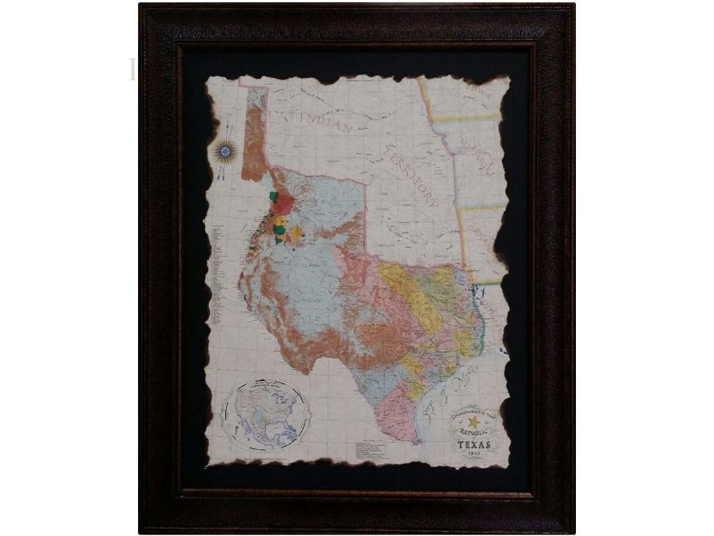 Picture King Revolutionary Map of Texas 1836 W9672834