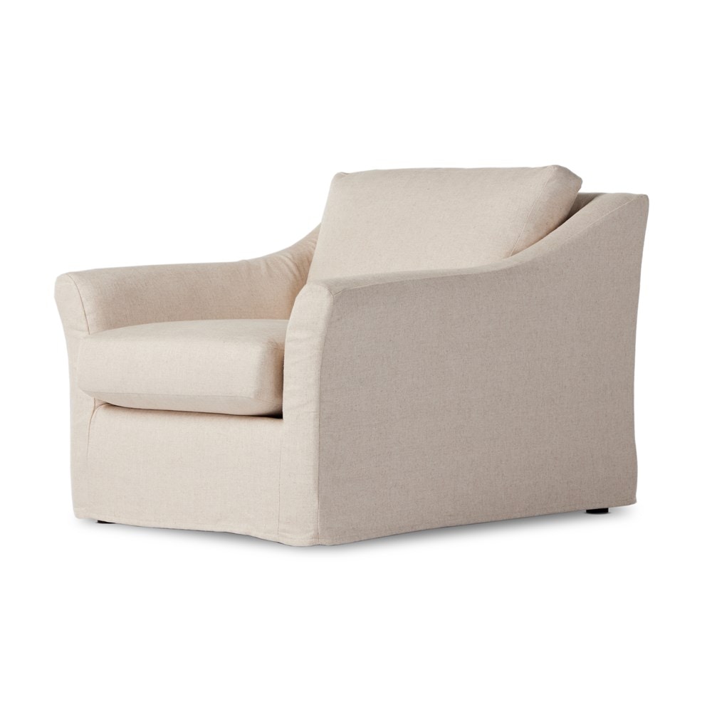 Four Hands Delray Slipcover Chair And A Half-Creme 237972-001