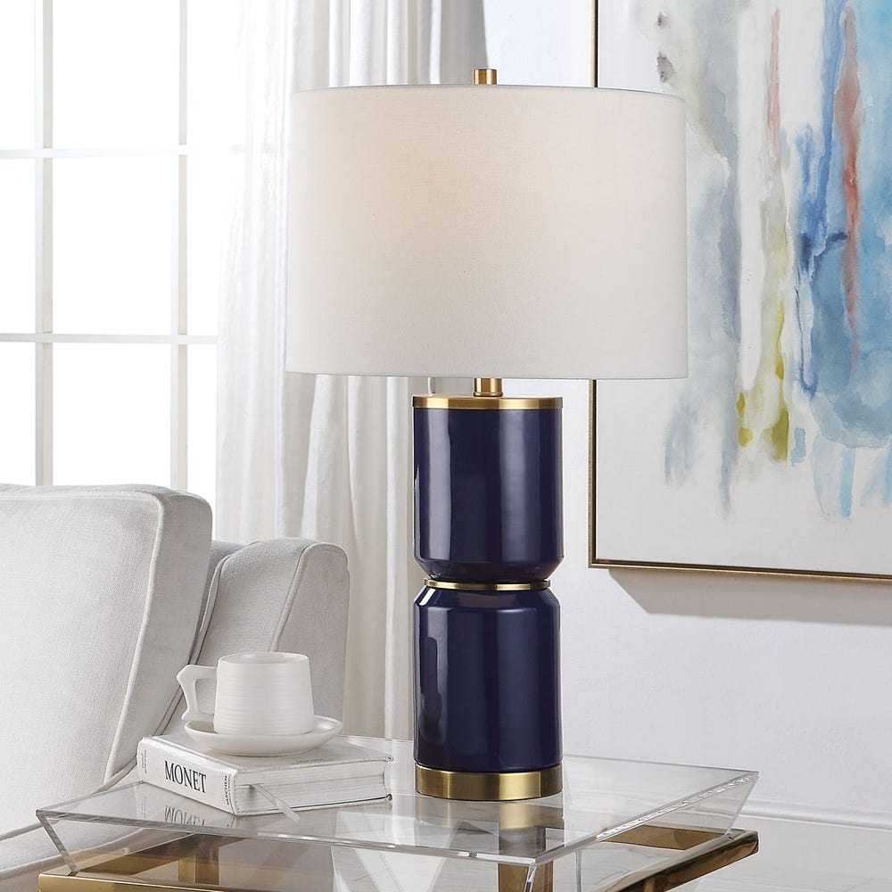 Uttermost Royal Blue Ceramic Table Lamp W26110-1