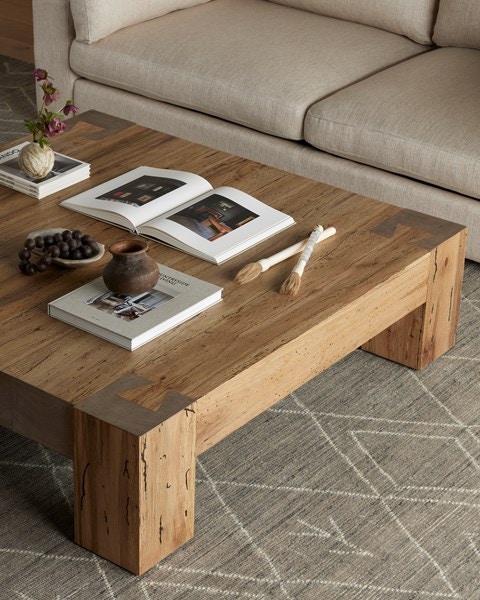 Critelli Modern Abaso Coffee Table - Rustic Wormwood Oak 232775