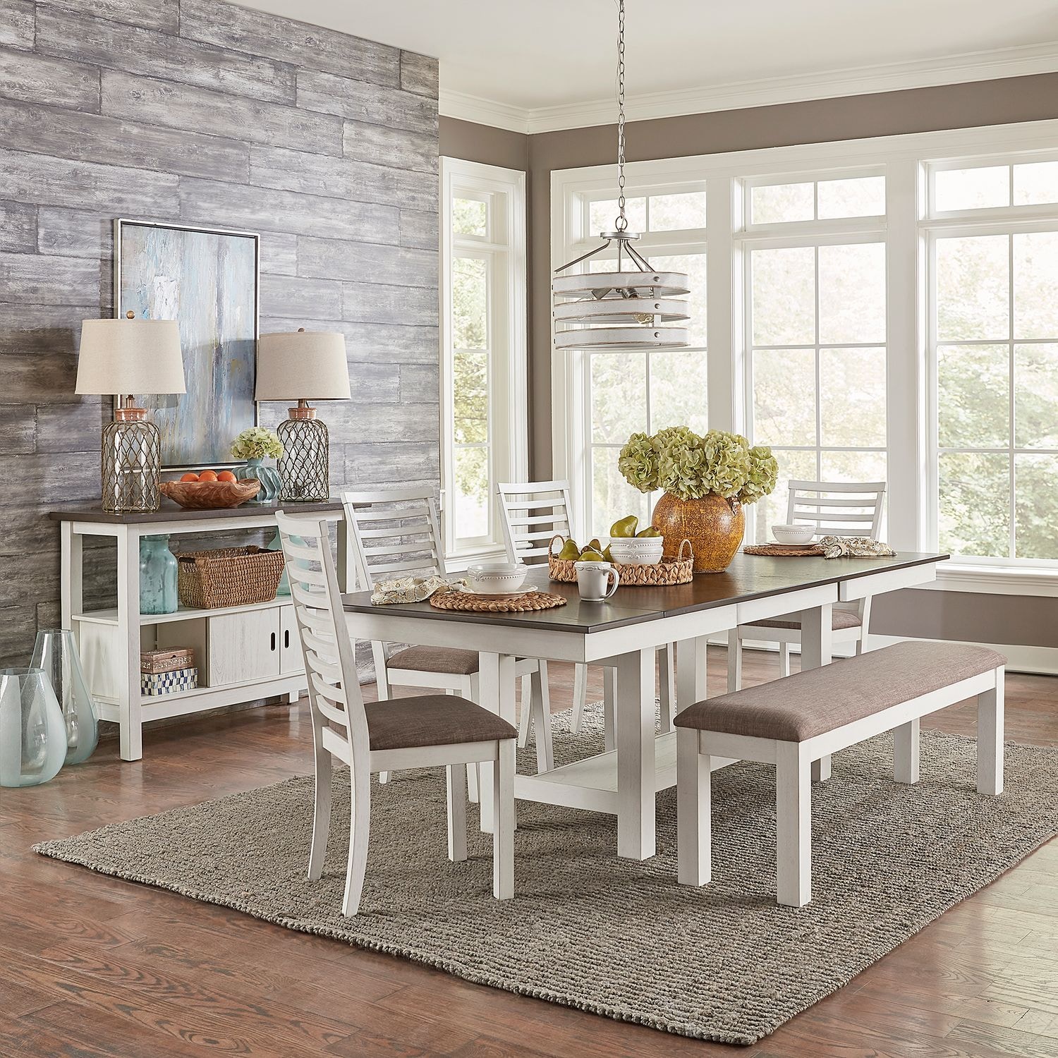  Brook Bay 6 Piece Trestle Table Set *182-CD-O6TRS