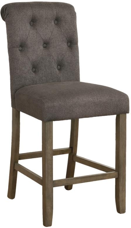  Balboa Tufted Back Counter Height Stools Grey And Rustic Brown 193178*