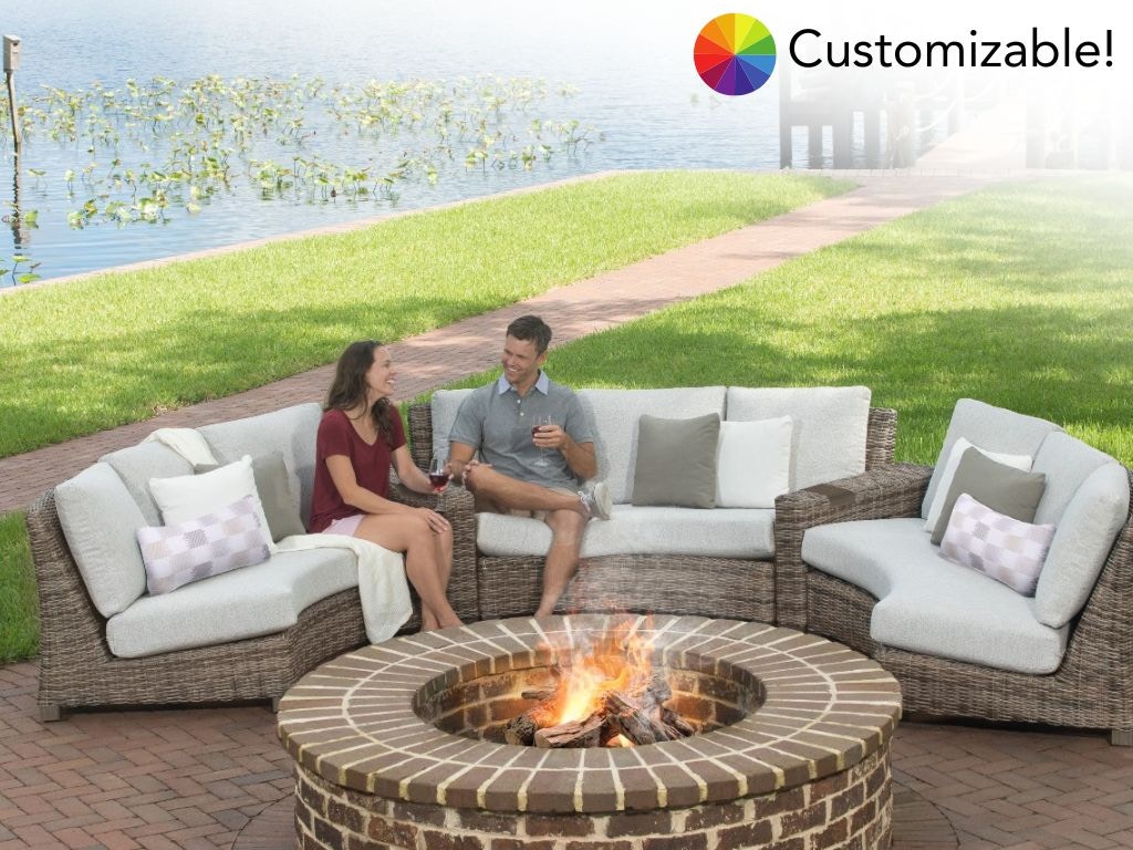 Patio Sectionals On Clearance Tribeca Husk Outdoor Wicker With