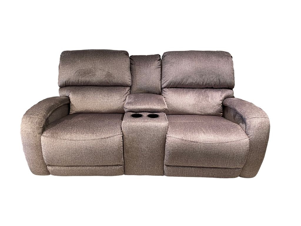  Reclining Loveseat W/Console 884-28 - Wendover Platinum