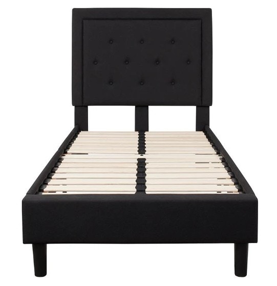  Roxbury Tufted Twin Platform Bed SL-BK5-T-BK-GG