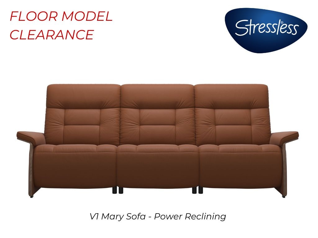  Stressless V1 Mary 3 Seat - Wood Arms 1453813/1453014/1453815