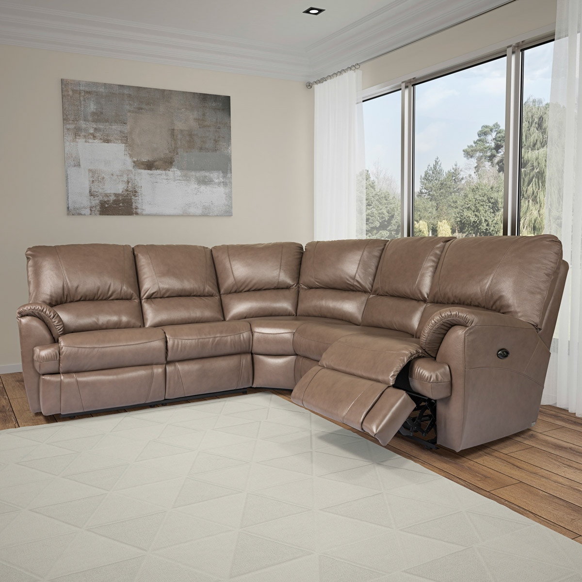 elran reclining sectional sofa