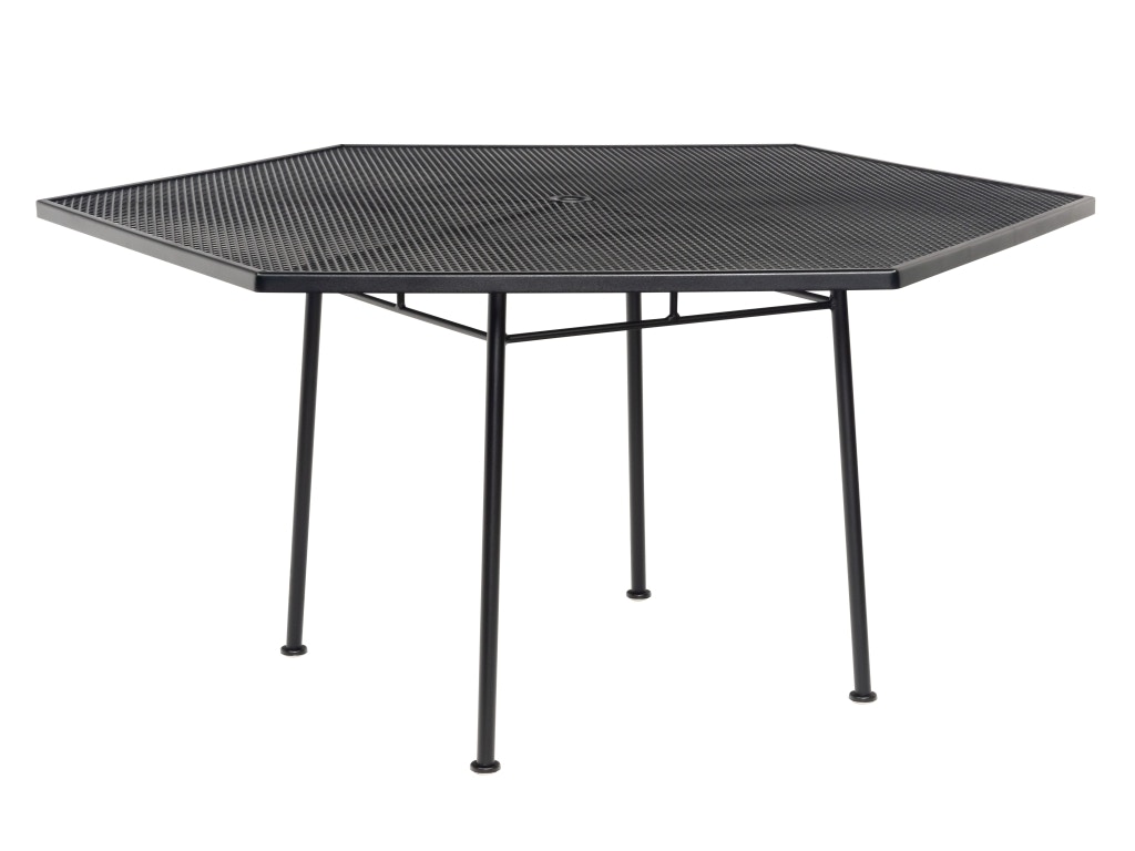 Woodard The Woodard Patio Mesh Top 54 Hexagon Umbrella Table Is Available In The Denver, CO Area From Howard Lorton Furniture & Design 190138