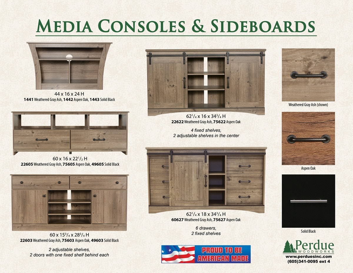 Perdue Media Consoles & Sideboards 1441 King Furniture Holmen, WI