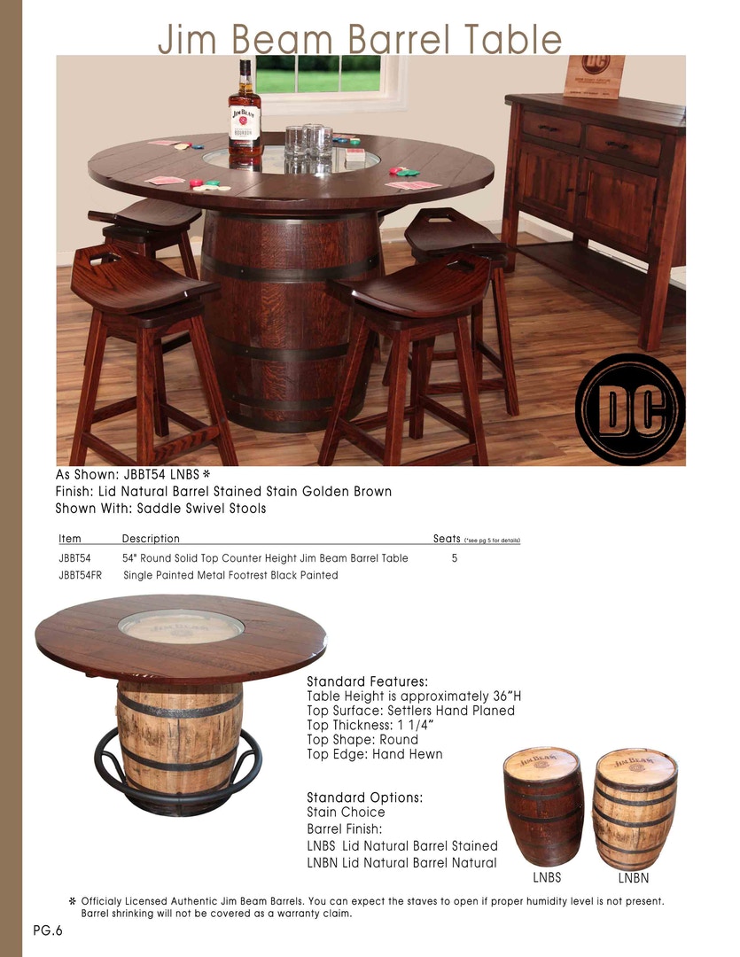 jim beam table and stools