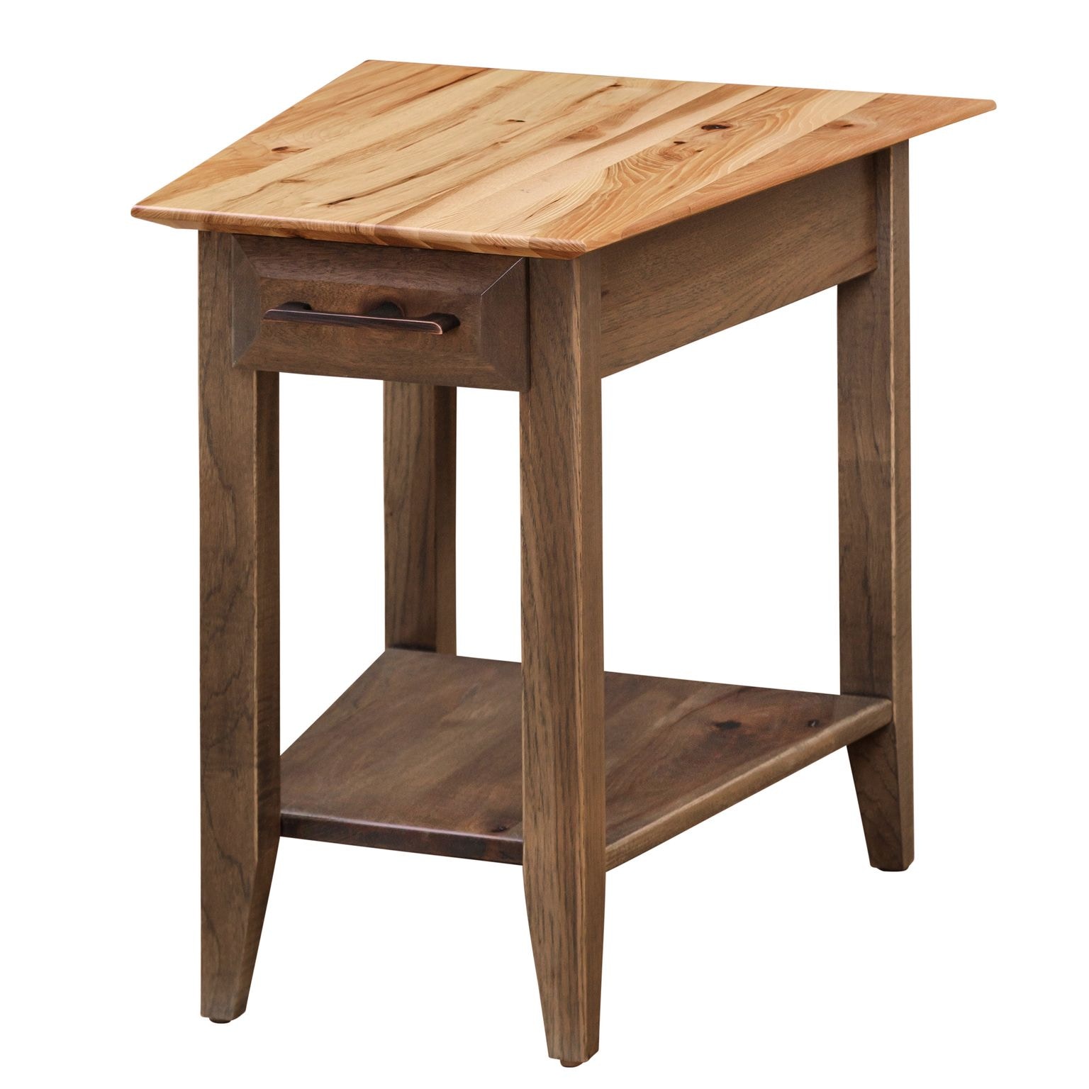 wedge table with drawer