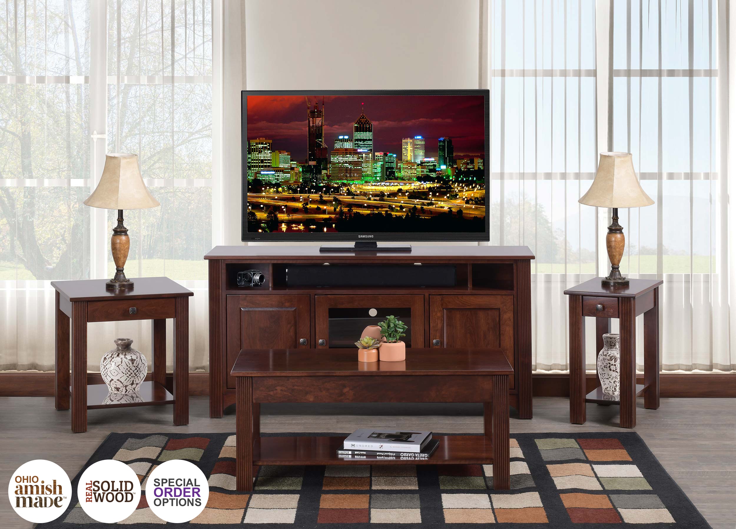 Amish YT Rec Room TV Stands Collection Windham