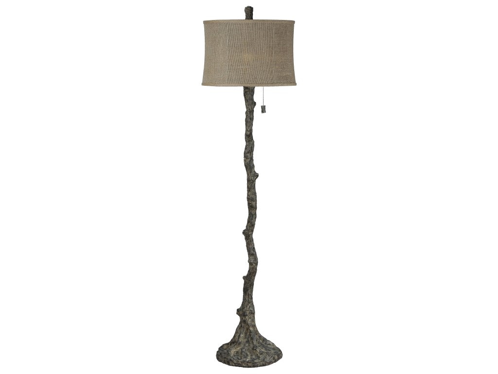 tree bark floor lamp