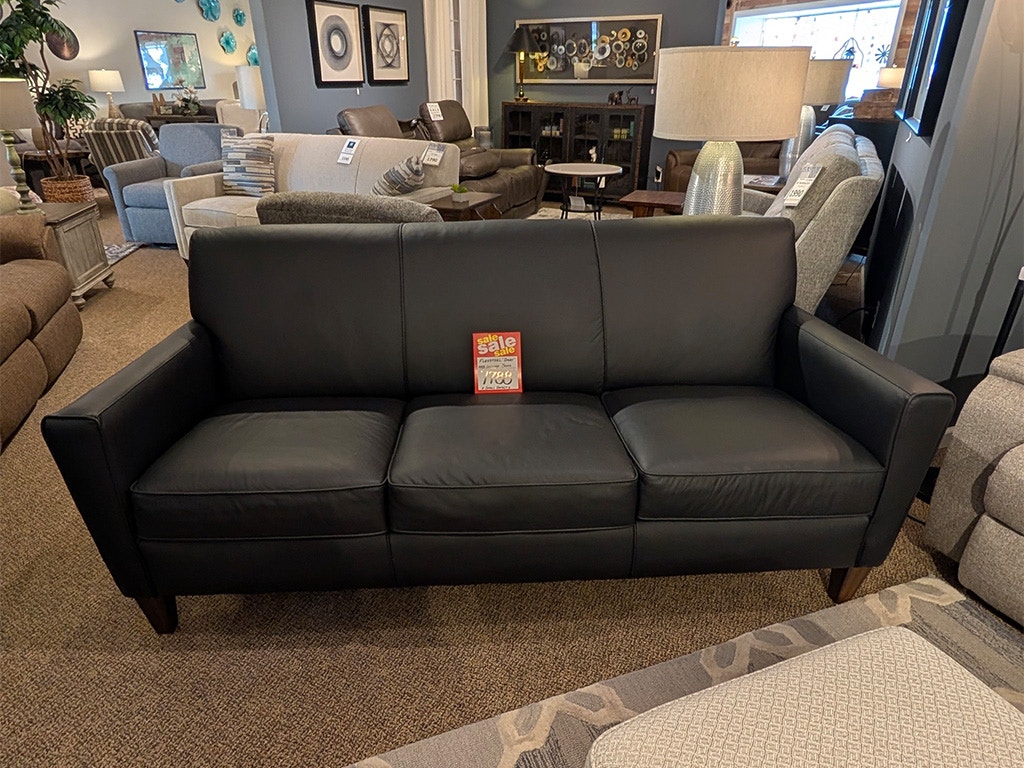  Digby Black Leather Sofa METRO-DIG-DS