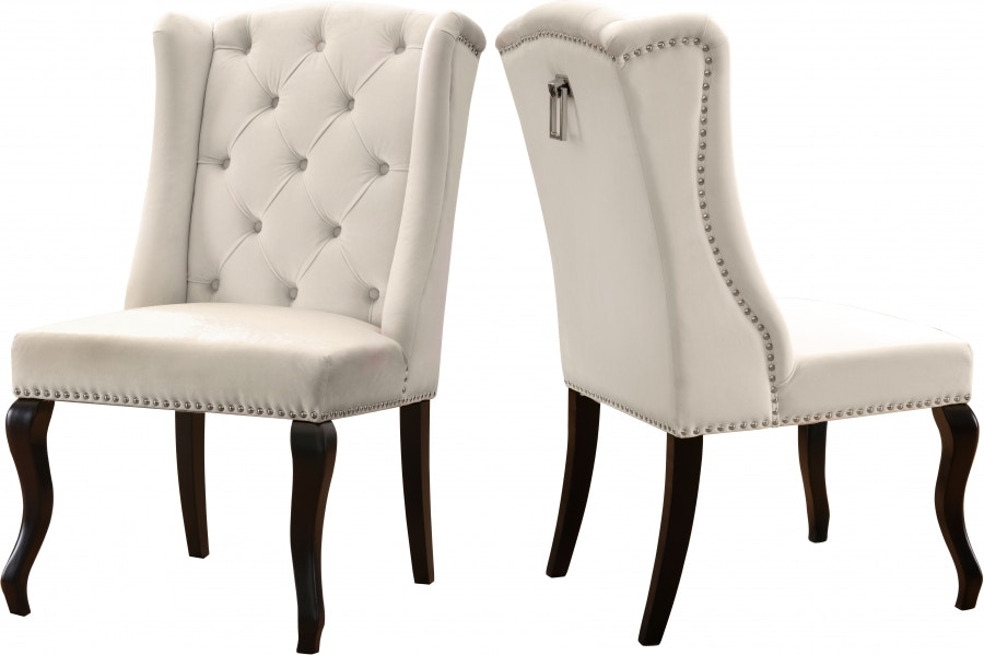 Meridian Furniture Suri Cream Velvet Dining Chair 772cream C Mattress Queen Philadelphia Pa