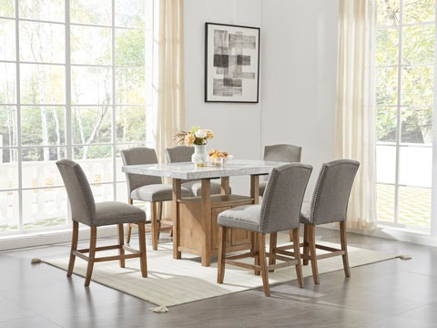 oxford 120cm solid oak dining table with mia fabric chairs