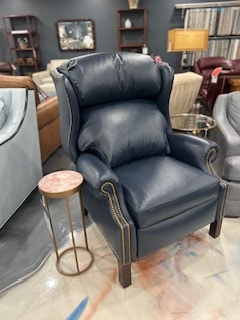 Hancock and Moore 1026 Customizable Royal High Leg Recliner (Madison Blue)