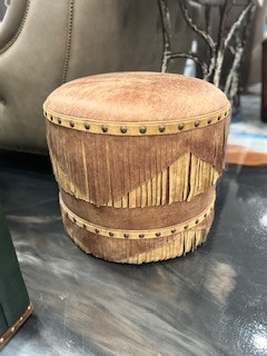 Hancock and Moore 39 Customizable Margo Fringed Ottoman