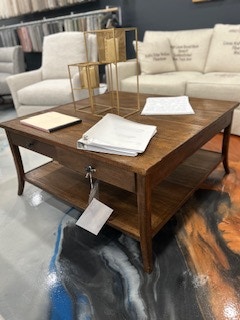 Jonathan Charles 491041-DTM Square Coffee Table
