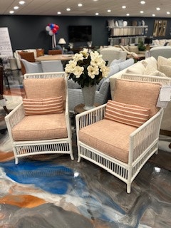 Taylor King 7515-01 Customizable Marlowe Pencil Rattan Chair