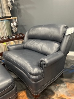 Hancock and Moore 8140NB Customizable Austin High Back Chair & 1/2 & Ottoman