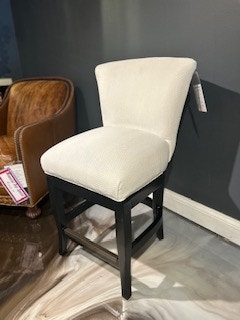 Jessica Charles 92-24-MS Counter or Bar Height Custom Cover/ Custom Wood Cameron Counter Memory Stool