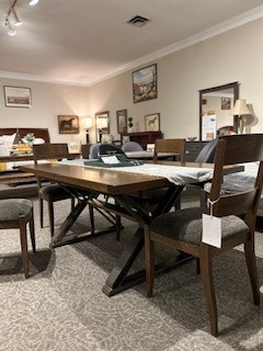 Zimmerman Chair Custom Dining Set Extension Table 68"-108" (6) Side Chairs Elements Dining Set