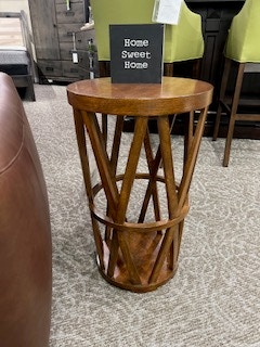 Maitland-Smith 16" Round 26" Tall Equipale Accent Table