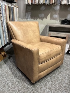 Craftmaster *Customizable Leather Swivel Glider