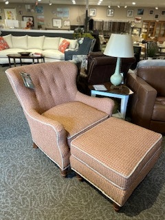 Craftmaster P012210BD Custom Chair & Ottoman Tufted Chair