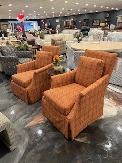 Century Furniture SIG2101-8SK Customizable Carrington Skirted Swivel Chair
