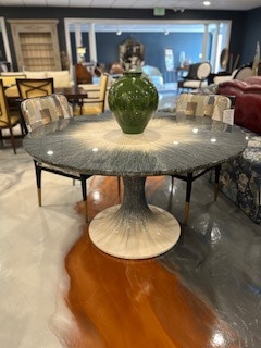 Theodore Alexander TA54018 *In Stock Each stroke is hand painted. Every Piece is one of a kind! Panos Dining Table