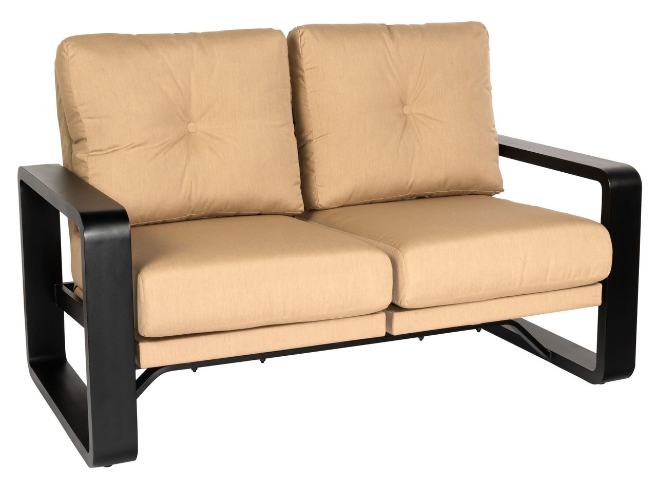 Dual Rocking Love Seat with Upholstered Back 7D0814