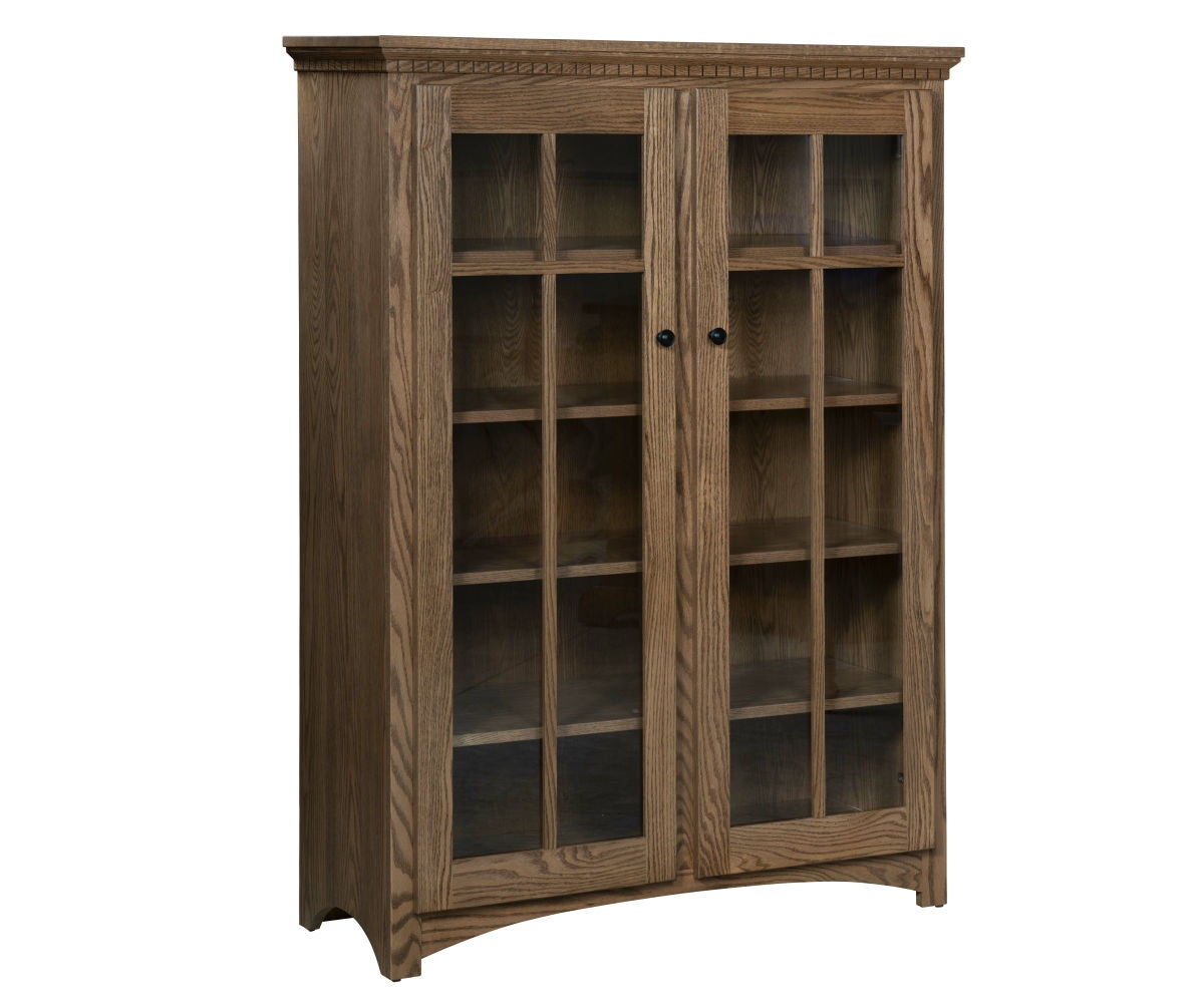  Glass Door Mission Bookcase 