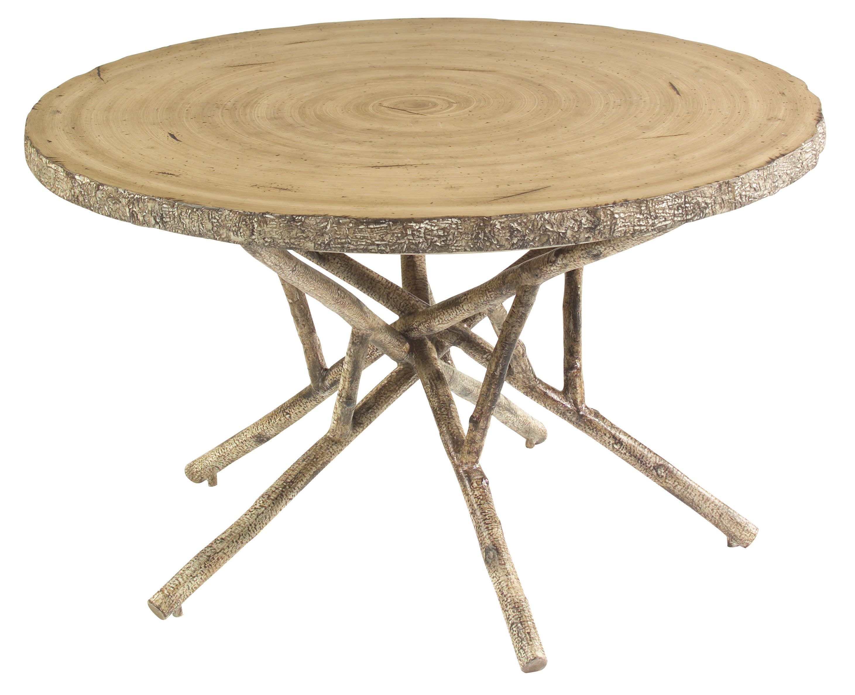 Round Faux Birch Heartwood Dining Table S545702