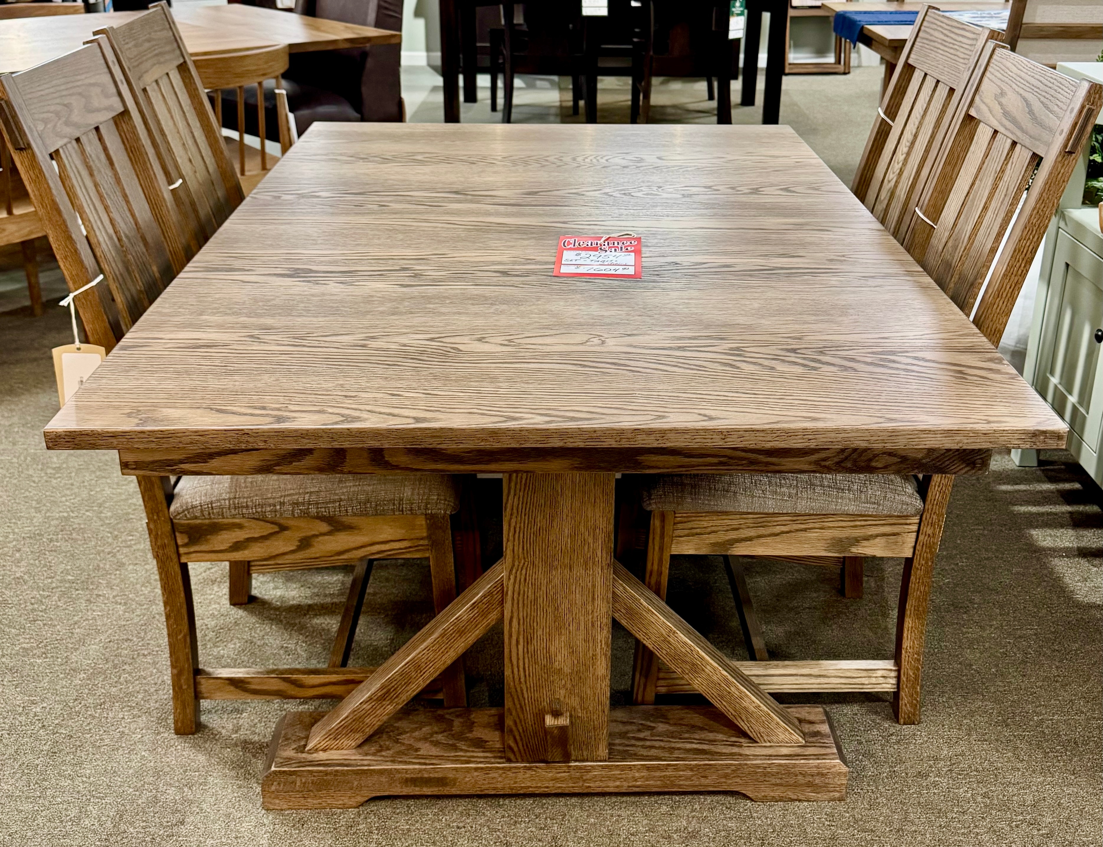  Chesapeake Trestle Table & Chairs: Clearance $2954 