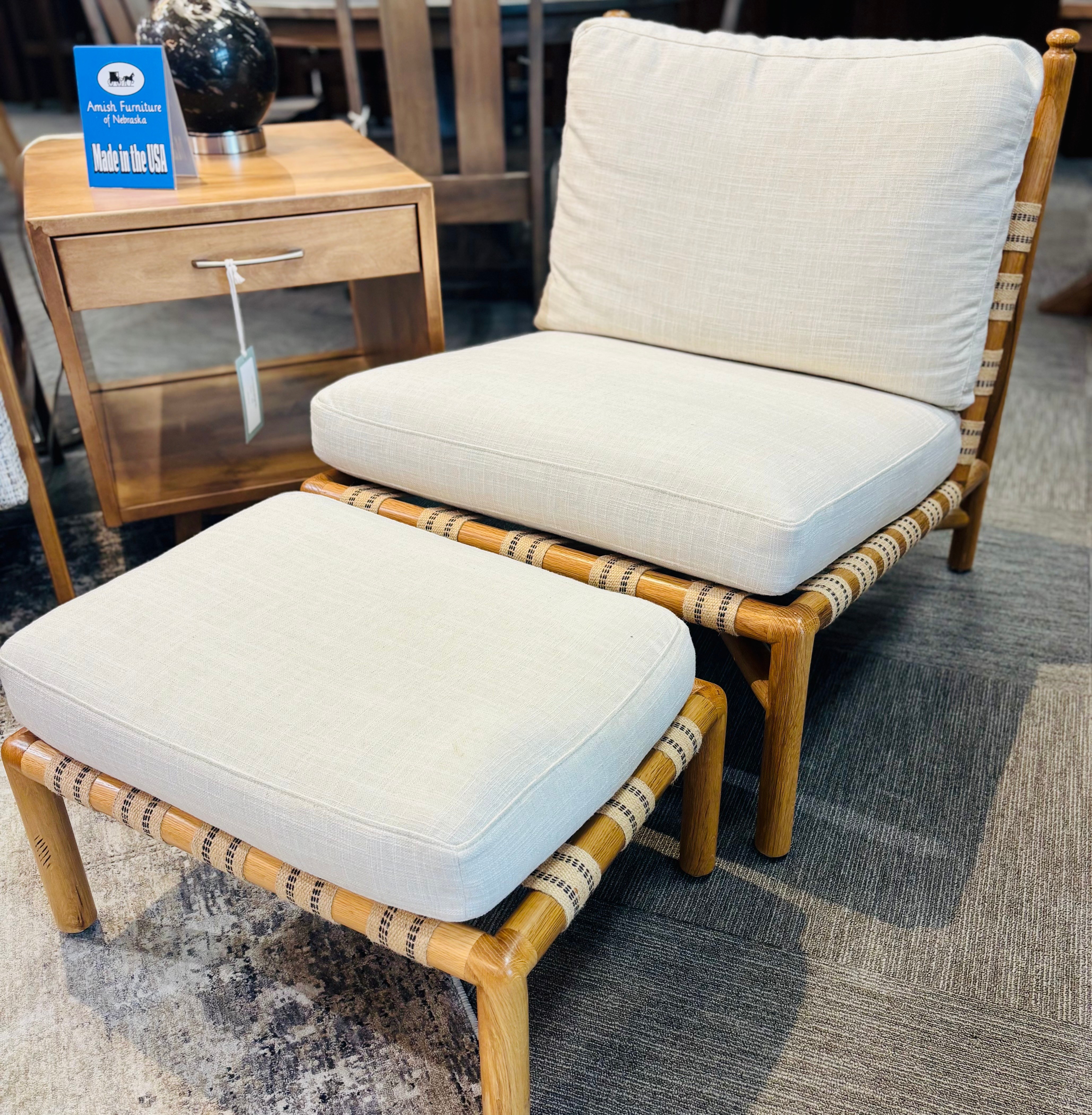  Flannery Chair & Ottoman: Clearance $1699 