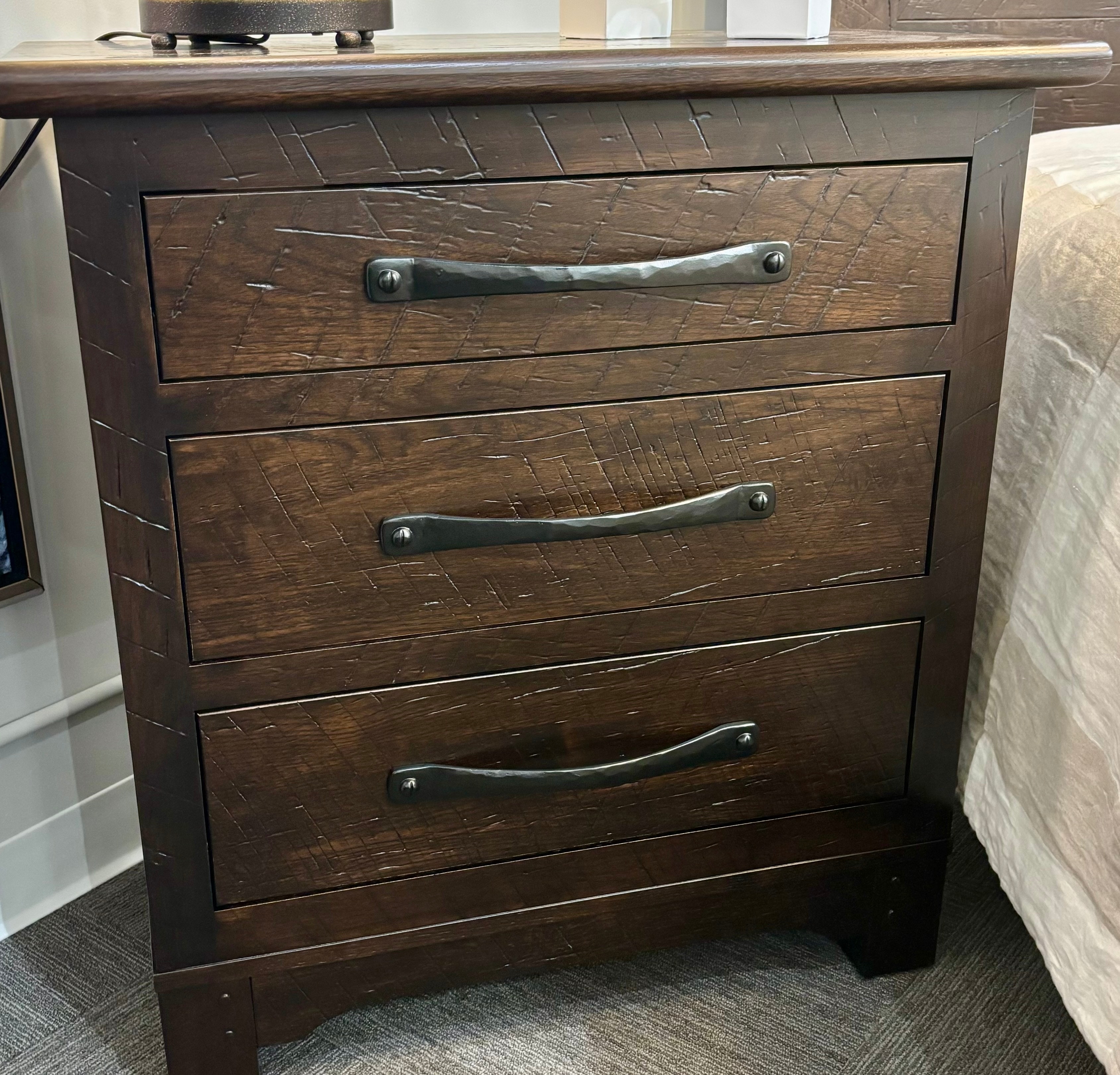  Farmhouse 3 Drwr Nightstand: Clearance $1089 
