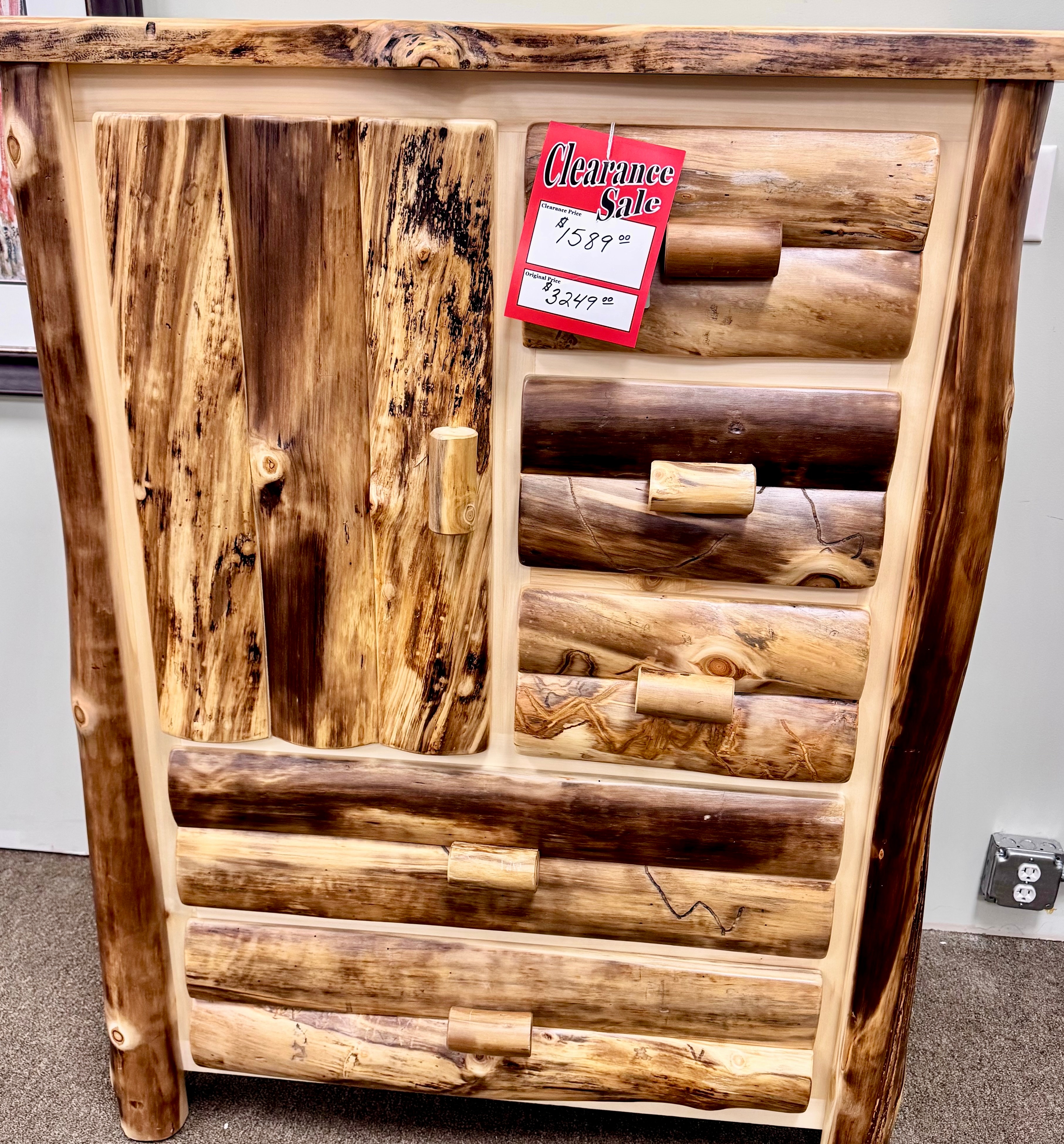  Aspen Armoire 5 Dwr 1 Dr: Clearance $1589 