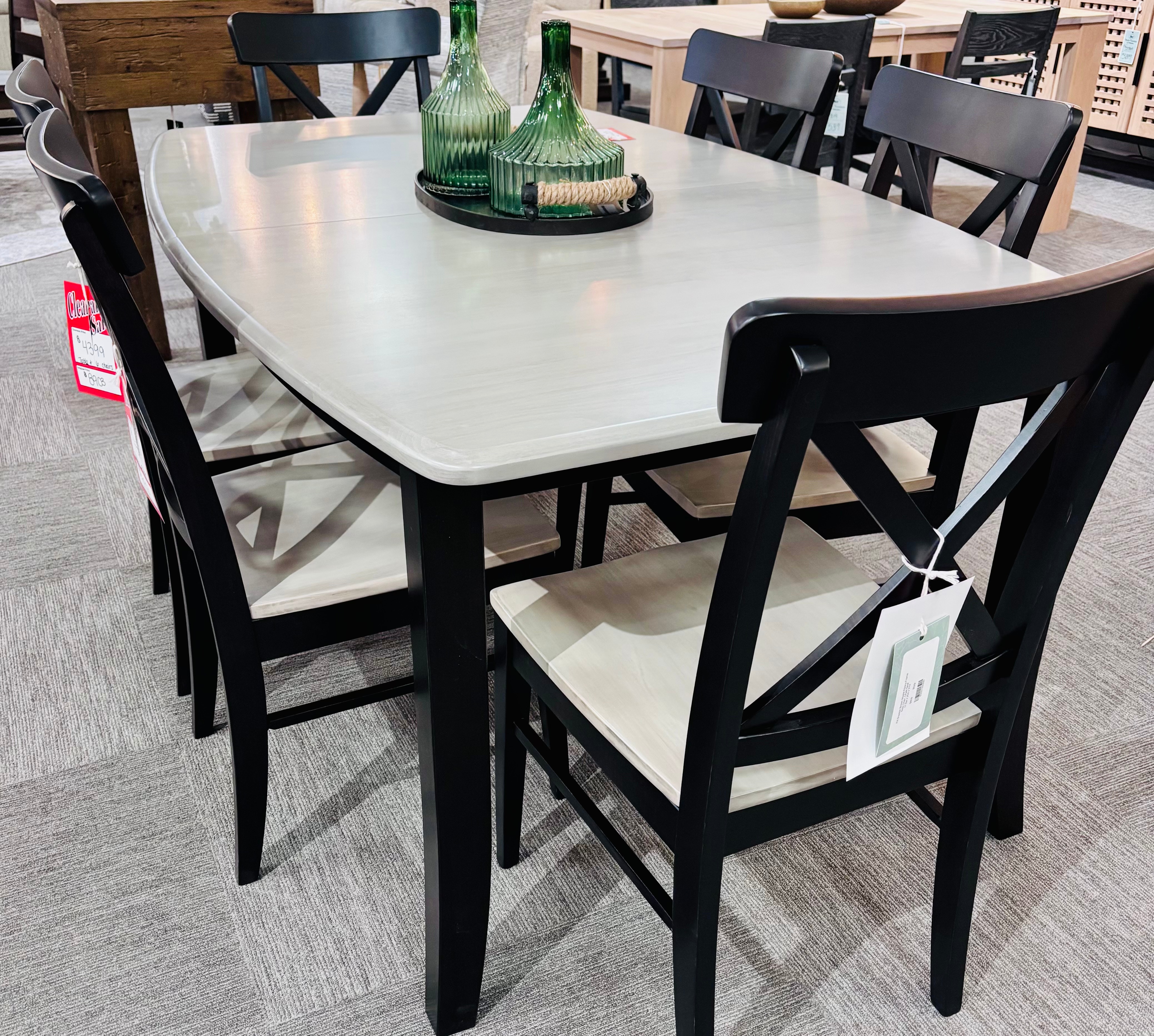  Gallery Leg Table 2lf w skirts: Clearance $4399 