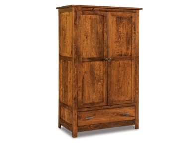  Flush Mission Wardrobe Armoire 1 Dw, 2 Dr 