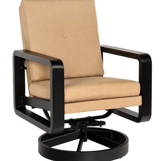 Swivel Rocking Dining Arm Chair with Upholstered Back 7D0872