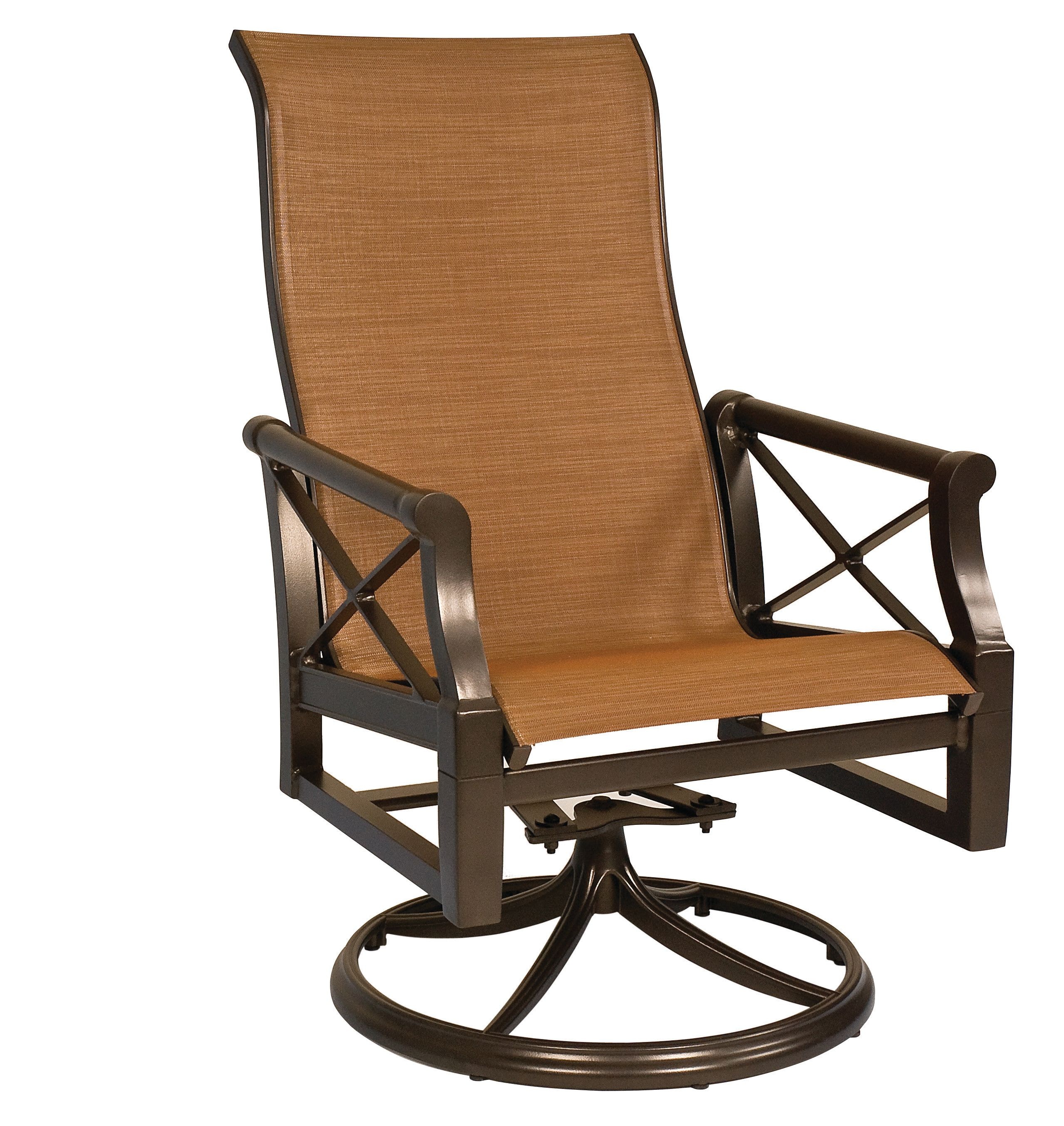 High-Back Swivel Rocking Dining Arm Chair 3Q0466