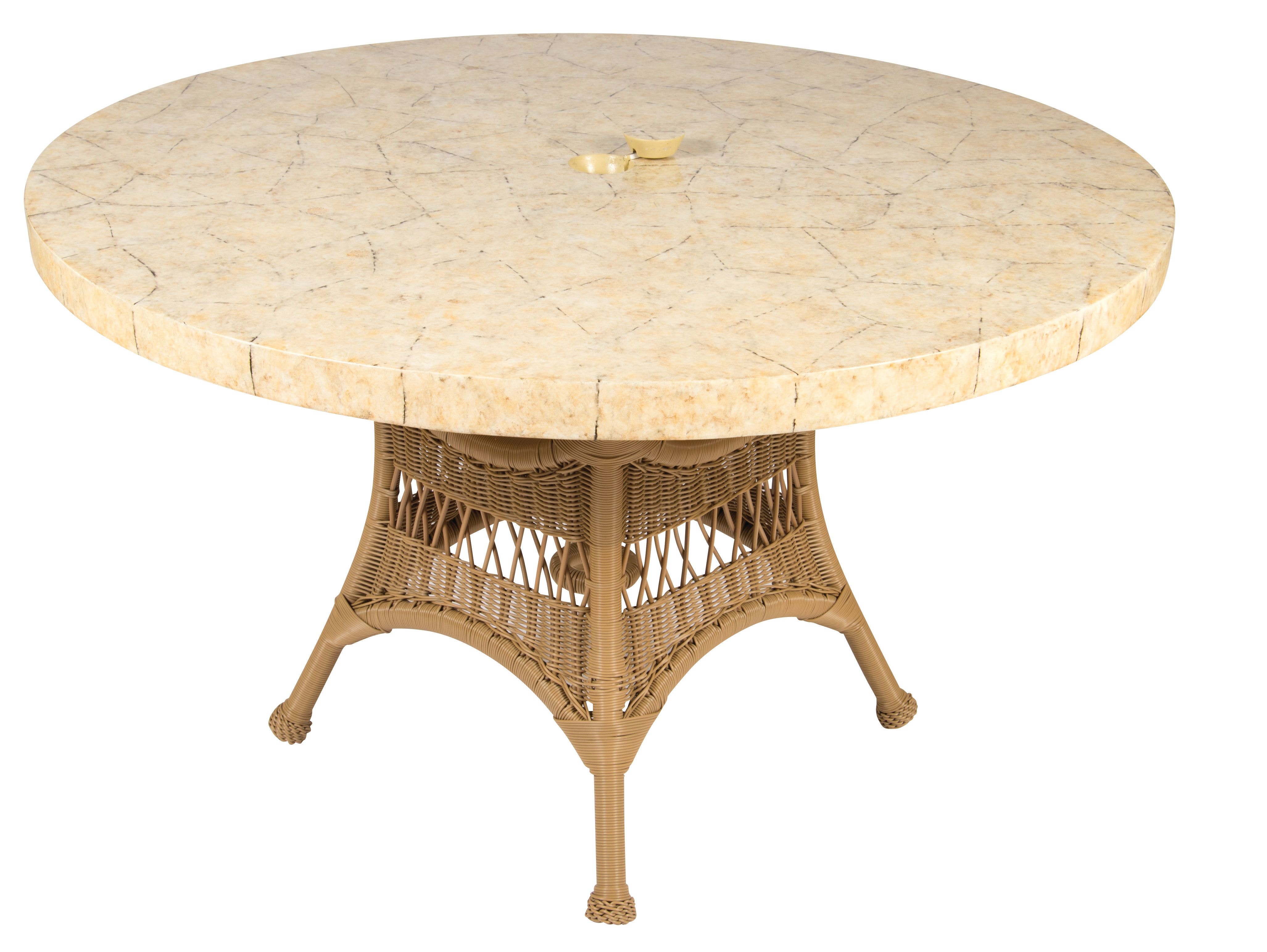 Round Umbrella Table with Stone Top S596604